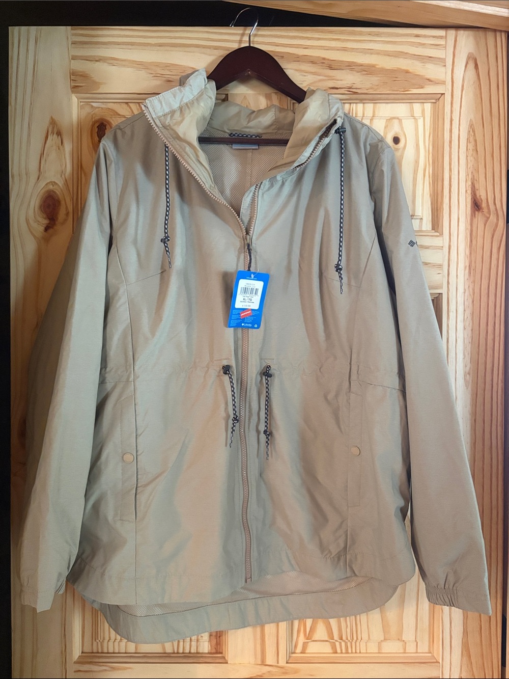 Columbia Light Tan Hooded Utility Jacket